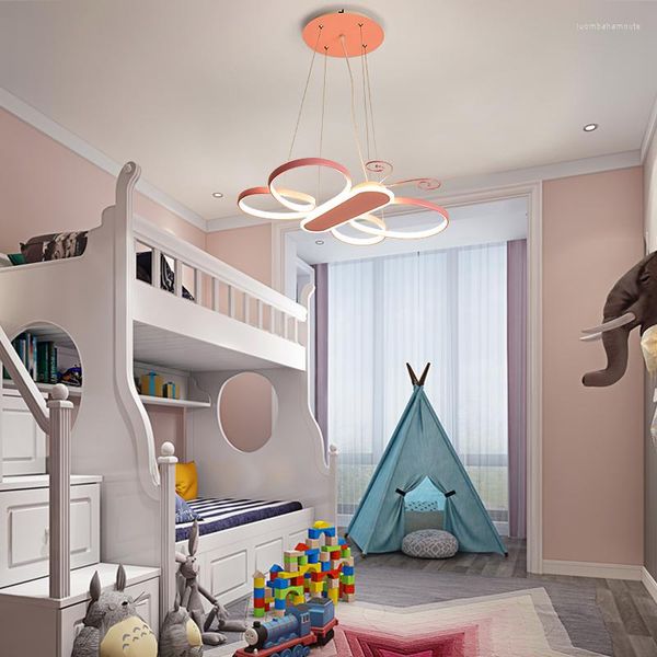 Lustres Moderno Ouro Rosa Borboleta Lustre de LED Para Quarto Sala de Jantar Infantil Quarto de Bebê Berçário Nórdico Decoração Interna