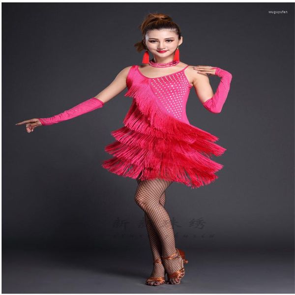 Stage Wear 2023 Ballroom Dance Dress Samba Costume For Women Fringe Sexy Salsa Dresses Girl Competition