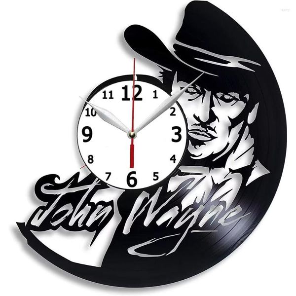 Orologi da parete Decor Orologio Compatibile Con John Wayne L'immagine Dell'attore Americano Per Diff