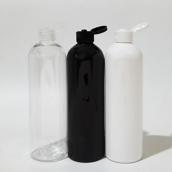 Aufbewahrungsflaschen 18 Stück 400 ml leere nachfüllbare Flasche für Kosmetika aus Kunststoff mit Flip-Cover-Scheibenkappe Shampoo-Lotion-Behälter Duschgel