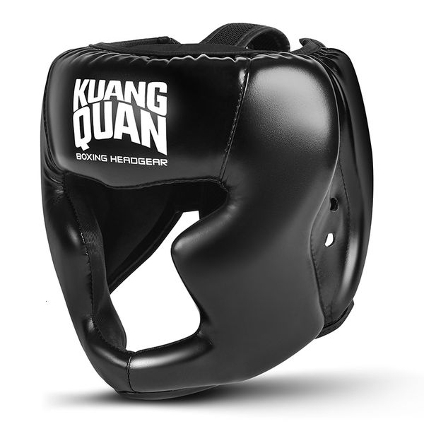 Paten kaskları erkekler için boks kaskı kadınlar pu karate muay thai guantes de boxeo boxeo boxeo mma sanda eğitim yetişkinler çocuk ekipmanı p230619