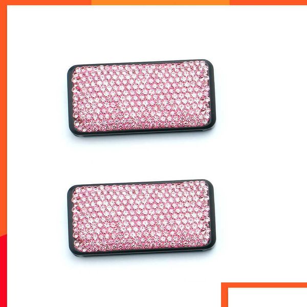 Altri accessori interni 2 pezzi Clip per cintura di sicurezza per auto universale Fibbia per sedile Styling Bling rosa per donna Drop Delivery Automobiles M Dhhj3