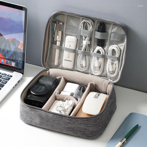 Borse portaoggetti Cavo Borsa digitale Gadget Usb portatili Fili Ricarica Treasure Power Con Zipper Organizer Accessori elettronici da viaggio