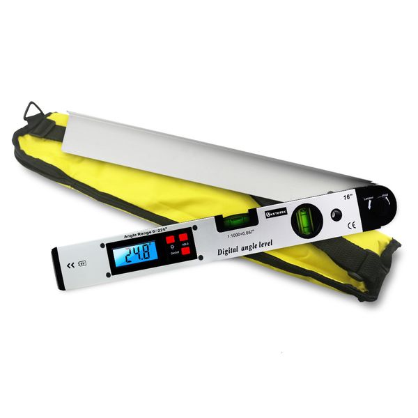 Gauges 0-225 degree Electronic Protractor Digital Angle Finder Meter Level Measuring Gauge 400mm 16'' Inclinometer Ruler 230620