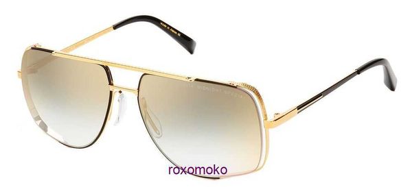 Top Original atacado Óculos de sol Dita loja online Midnight Special DRX 2010 L GLD BLK Amarelo Ouro Preto Flash Óculos de Sol