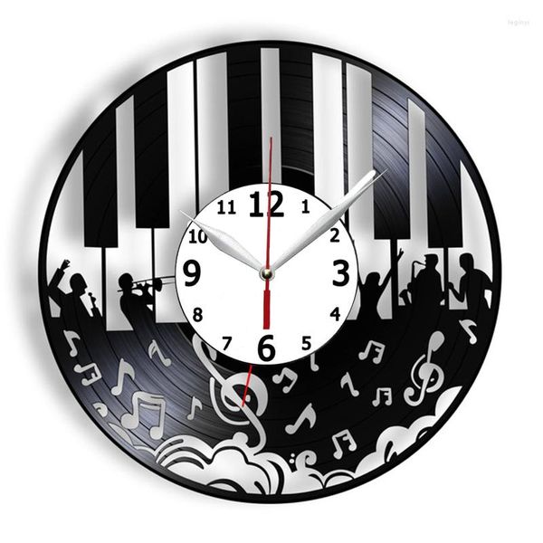 Orologi da parete Strumenti musicali Arte Decorazioni per la casa Orologio Pianoforte Foglio per violoncello Pianista Violoncellista Musicisti Regalo