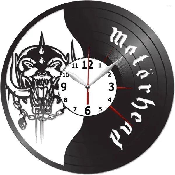 Relógios de Parede Record Clock - Decoração para Paredes Banda de Rock