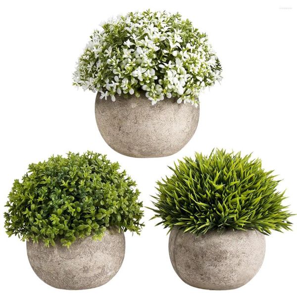 Dekoratif çiçekler yapay bitkiler saksı yeşil bonsai küçük ağaç çim tenceresi sahte süslemeler ev dekor el bahçe