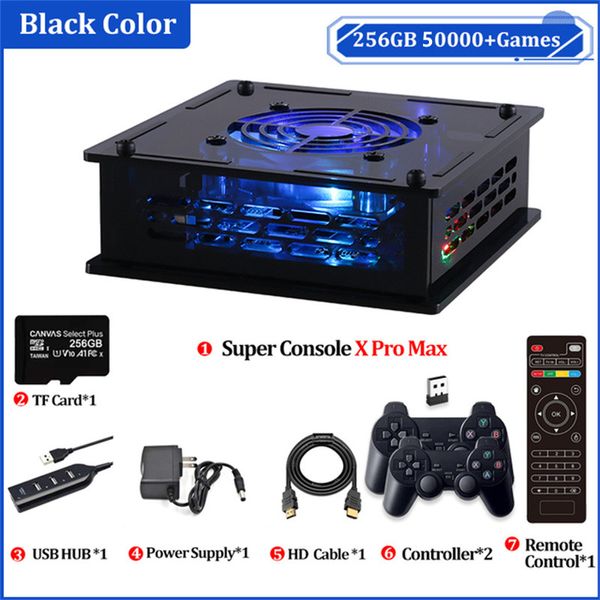 Retro WiFi Super Console X Pro Max Console per videogiochi Uscita 4K HD S905X CPU Dual System 50000 + Giochi 50+ Emulatore per PS1 / PSP / DC