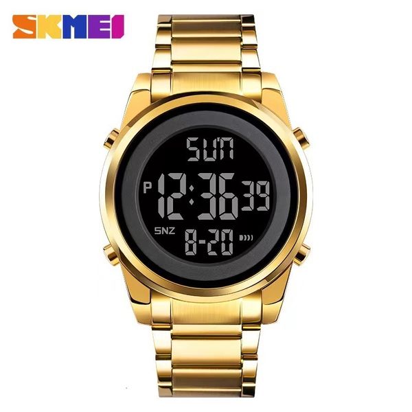 Diğer Saatler Skmei 1611 Chrono Mens ReloJ Hombre Digital 2 Zaman Erkek Saatleri Moda Led Erkekler Dijital Kol saati 230619