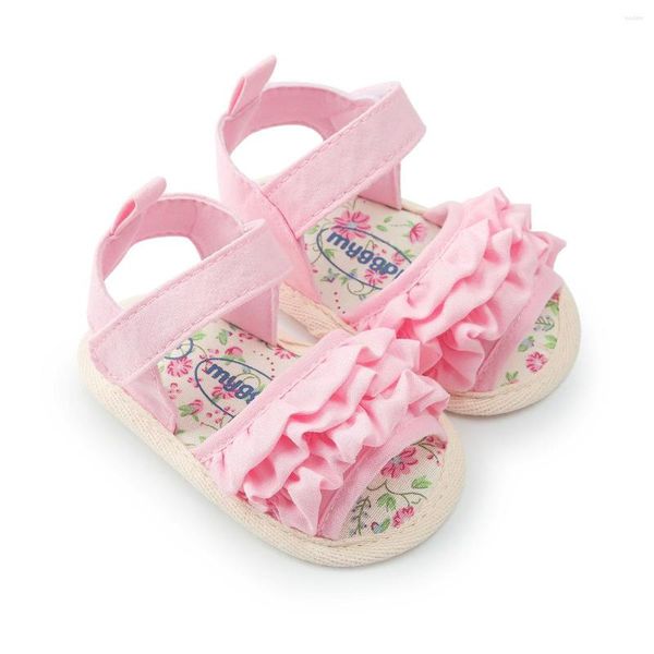 First Walkers verão moda infantil fundo macio sapatos princesa menina bebê praia