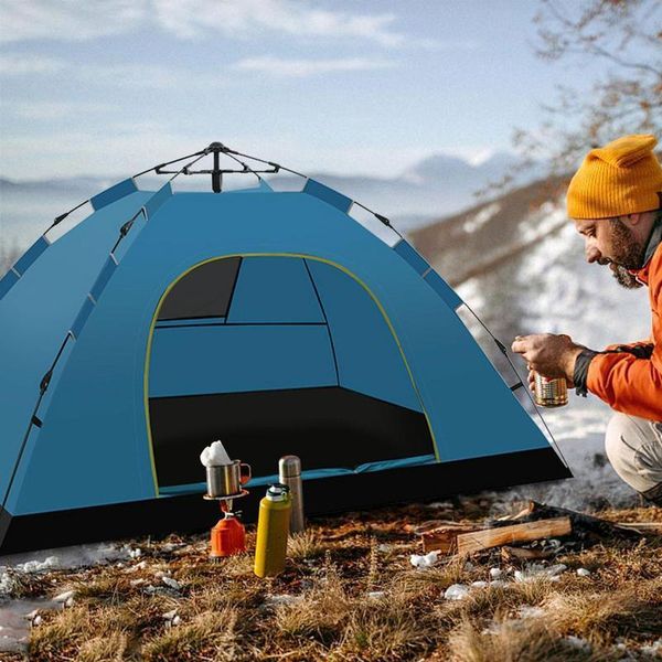 Barracas e abrigos para 2 pessoas ao ar livre Pop Up Tenda à prova d'água Camping Family Outdoor Llightweight Tenda de instalação instantânea para turistas com 2 portas 230619