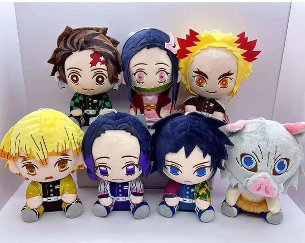 Atacado 20cm Cartoon Anime Demon Slayer brinquedos Kazuma Tanjiro Nidouzi Hand donew brinquedo de pelúcia presente favorito das crianças