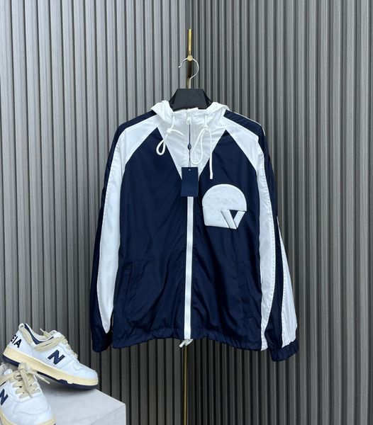 Luis Vuittons 2023 Summer Fomens Tracksuits Topality Sportsuit Lady Lady White Blue Splicing Soldreen Jacket Jaqueta elástica da cintura Prind Print Sport Hoodies