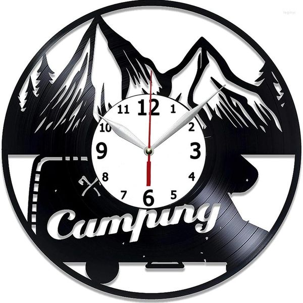 Wanduhren Camping Uhr 12 Zoll für Frau Hobby Original Home Decor Wandern Rekord Zelt handgefertigte Produkte Bi