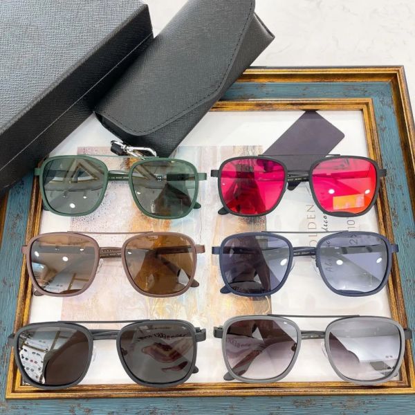 2023 Top Quality New Style, Full Frame Titanium Alloy Black Cool Men's and Women's Sunglasses, Red Grey Black Khaki Green Lentes Design, Classic Fashion Casual Style