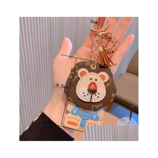 Клавичные шнурки милый кошелек Lion Coil Coild Coolchain Подвеска для шарма Keyring Fashion PU