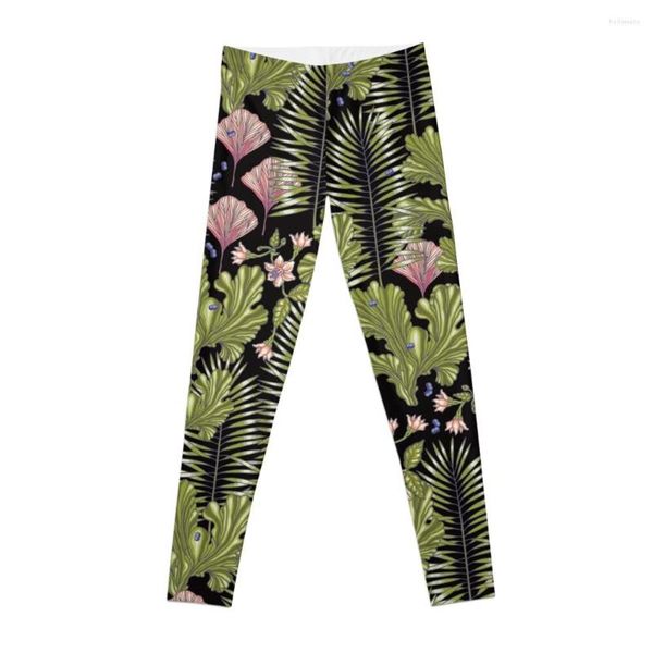 Calças ativas legging tropical power legging para academia feminina push up roupas fitness