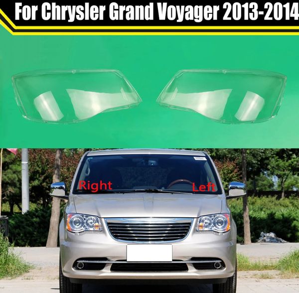 Caso di luce della lampada automatica per Chrysler Grand Voyager 2013 2014 Copriobiettivo per faro per auto Paralume in vetro Coprilampada Tappi Faro Shell
