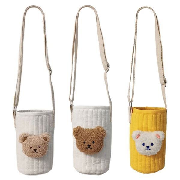 Scaldabiberon Sterilizzatori Riutilizzabili Cute Bear Baby Warm Bag Feeding Cover Shoulder Crossbody Messenger Thermos Cup Drop 230620