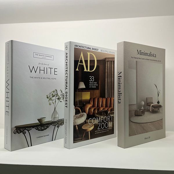 Divisores de quarto de telas 3 pçs conjunto de livros falsos decoração simulação decoração de casa presentes fashional luxo ornamentos estudo caixa de livro macio modelo 230619