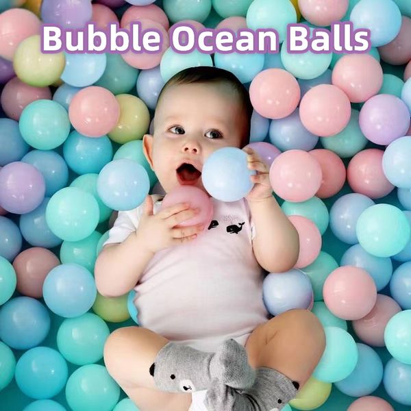 Giochi con la Sabbia Divertimento con l'Acqua Baby 5.5 / 7CM Bubble Ocean Balls Sicurezza Plastica Colorata Palla da Piscina per Bambini Divertente Bath Bubble Ball Toy Balls Pit Tent Toys 230620