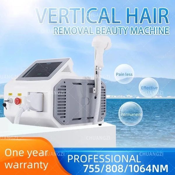 Equipamento de beleza de depilação 2000 W de melhor qualidade Dispositivo de titânio de gelo 808 755 1064 Nm preço da máquina de depilação a laser de diodo