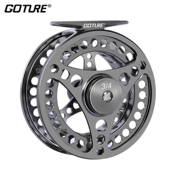 Baitcasting-Rollen Goture 21BB Fliegenfischerrolle CNC-gefräste Aluminium-Arbor-Forellen-Karpfen-Angelrolle 34 56 78 910 WT Links-Rechts-Griff Fliegenrolle 230619