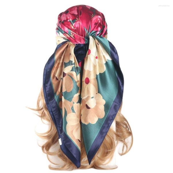 Cachecóis Lenços De Seda Coloridos Para Mulheres Lenço Na Cabeça Primavera Verão Moda Presente De Casamento Acessórios Para O Cabelo Foulard Iuxe Bandana Femme