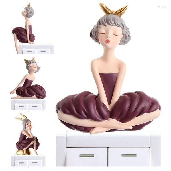 Adesivi murali 3D Cartoon Girl Resin Switch Fai da te Soggiorno Adesivo campanello Accessori creativi per la decorazione domestica