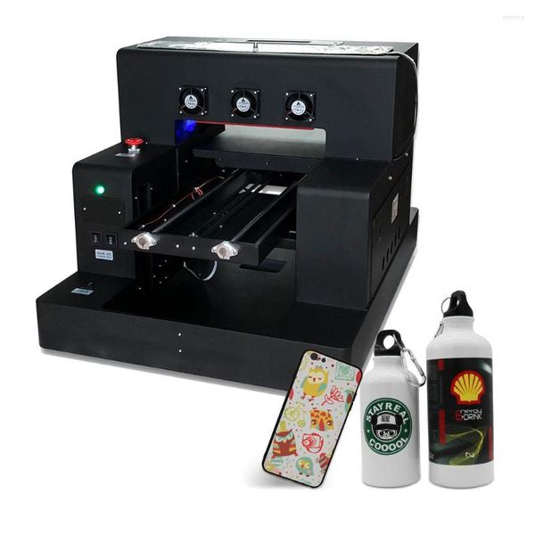 Impressora plana UV A3 automática para caixa de telefone Máquina de impressão de garrafa de acrílico de vidro de metal com cabeça de impressão DX5