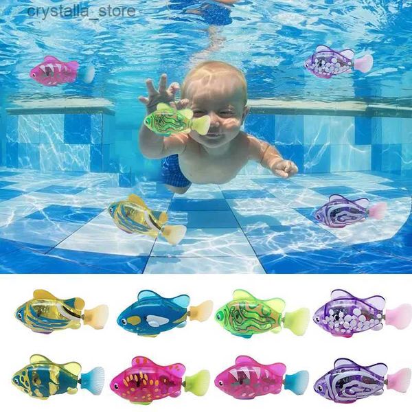 Baby Badespielzeug Flash Schwimmen Elektronische Fische Badespielzeug Für Kinder Kinder Badewanne Batteriebetriebene Fische Kinder Wasser Spielen Geschenk L230518