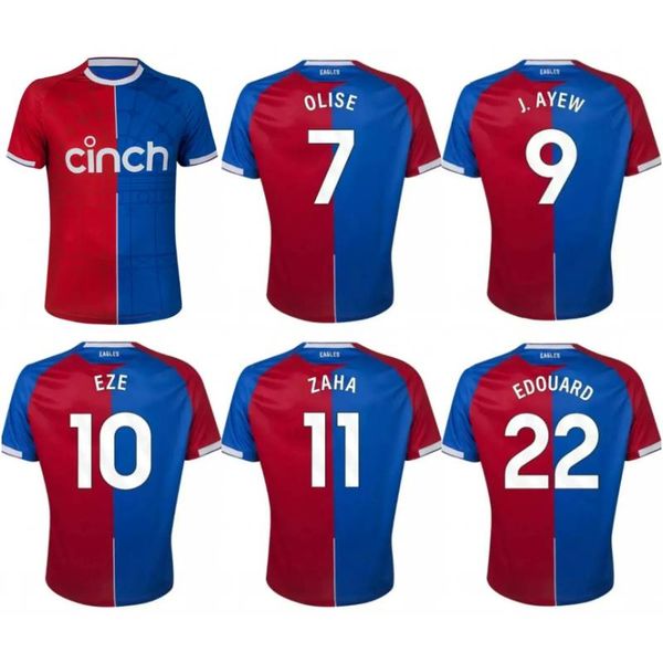 Camisas de futebol 2023/24 ZAHA 2024 GUEHI OLISE SAMBI EZE Camisa de cristal Masculino MATETA SCHLUPP McARTHUR HUGHES EDOUARD DOUCOURE Kit infantil Uniformes de futebol