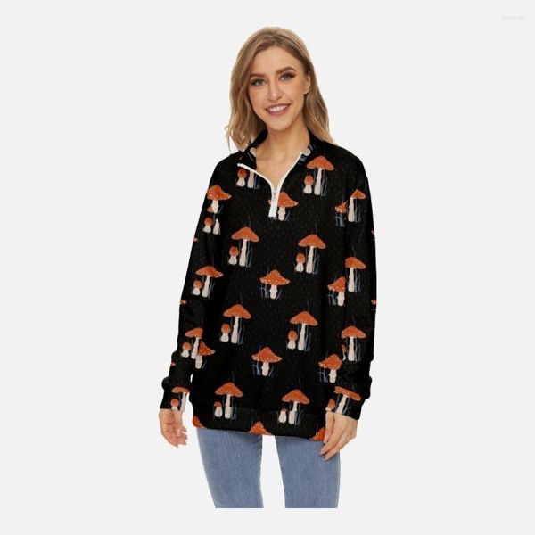 Женские толстовины женская мода Mushroom Print