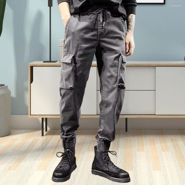 Мужские брюки мужской стильный шнурки база бегают эластичная талия уличная одежда