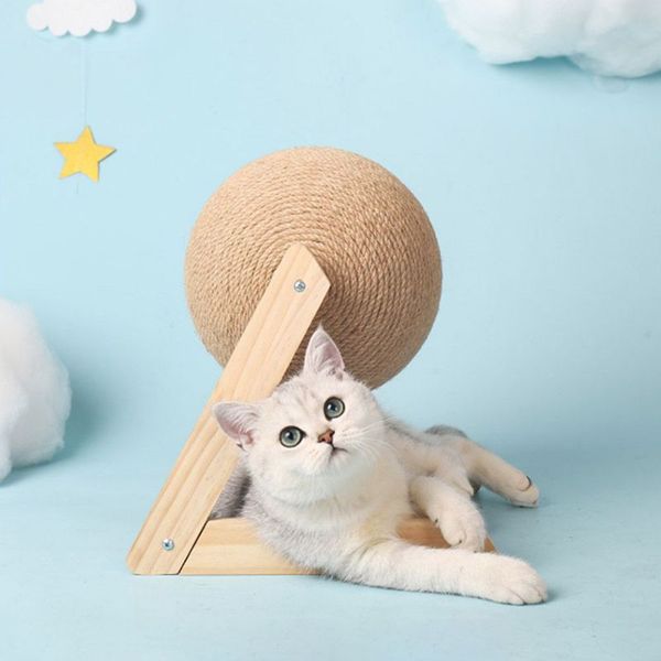 Pet Cat Scratcher Board Kitten Sisal Rope Ball Scratch Paws Pet Grinding Graffiare Zampe Giocattoli Gatti Giocattoli interessanti Dropship