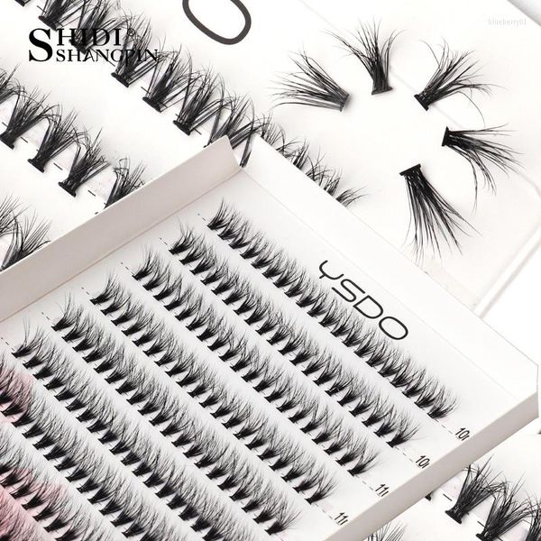 Ложные ресники 200 пучков для ресниц Удлинение 10 рядов 3D Mink Russian Tolum Lashes 30d Cluster Индивидуальный инструмент макияжа ресничек