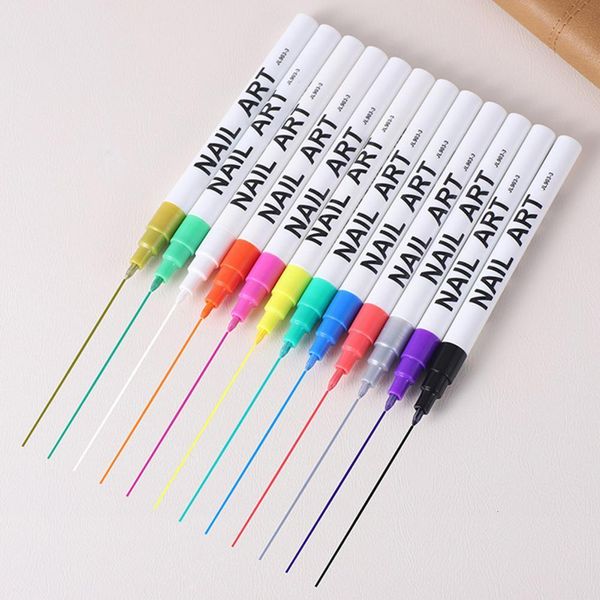 Pincéis de Unha 12 PçsConjunto de Canetas Aperto Confortável Graffiti Polonês Marcadores PP Material Manicure Arte DIY Artigos para Casa 230619