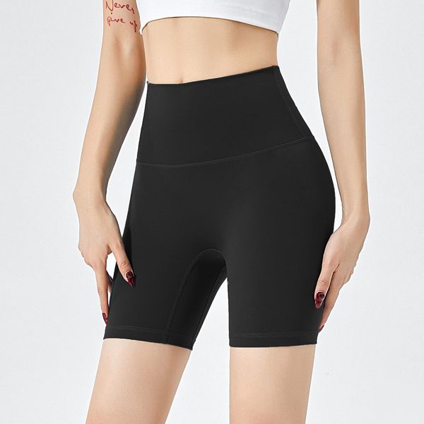 Calças de fitness de cintura fina cintura justa Calças de ioga femininas Shorts de bunda de pêssego de musculação de três pontos