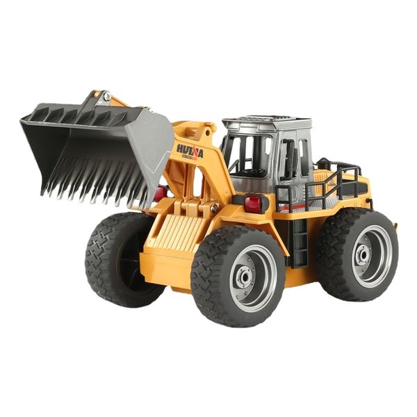 6CH 1/18 2.4GHz RC Metal Bulldozer RTR Caricatore frontale Giocattolo di ingegneria Telecomando Costruzione Tractork Veicolo auto