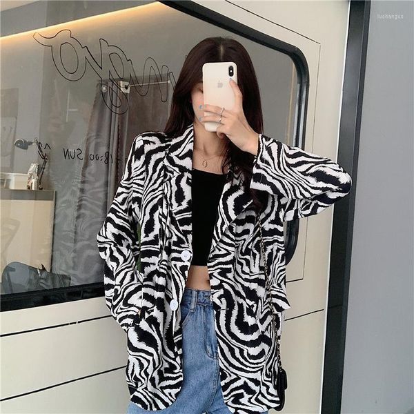 Damen Jacken Damen Frühling 2023 Übergroße Jacke Damen Kleidung Kleidung Damen Mäntel Herbst Oberbekleidung Zebra Veste Femme TN2680