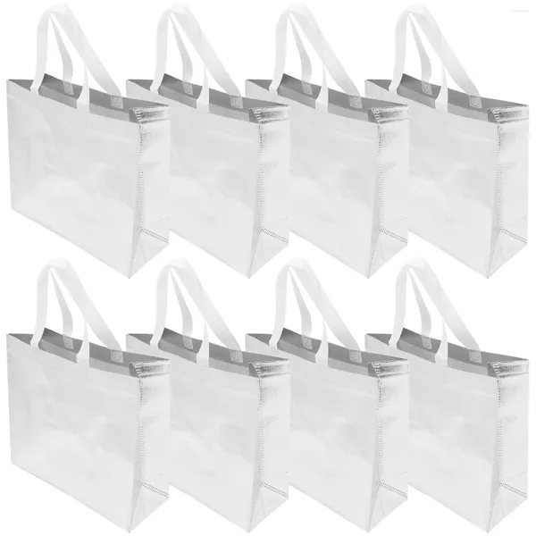 Sacos de armazenamento 12 Pcs Tote Bag Alças para casa Tecidos não tecidos Presente Simples Ao Ar Livre Grande Capacidade Viagens