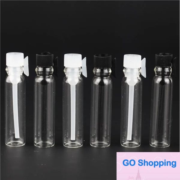 1ml 2ml 3ml cam parfüm esansiyel yağ şişesi açık mini tüp seyahat gram boyutu kozmetik boş test cihazı şişesi örnek kalitesi için şeffaf