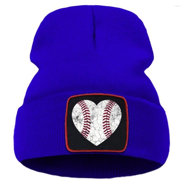 Berets Baseball Liebe Harajuku Lustige Druck Unisex Kappe Cartoon Warme Winter Caps Einfarbig Einfache Gestrickte Kreative Qualität