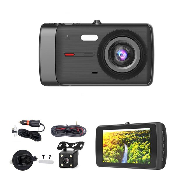 4.0 inç araba DVR Full HD 1080p Dash Cam Arka Görünüm Kamera Aynası Video Kaydedi Monitörü Gece Görüşü Oto Dashcam Kara Kutu X402