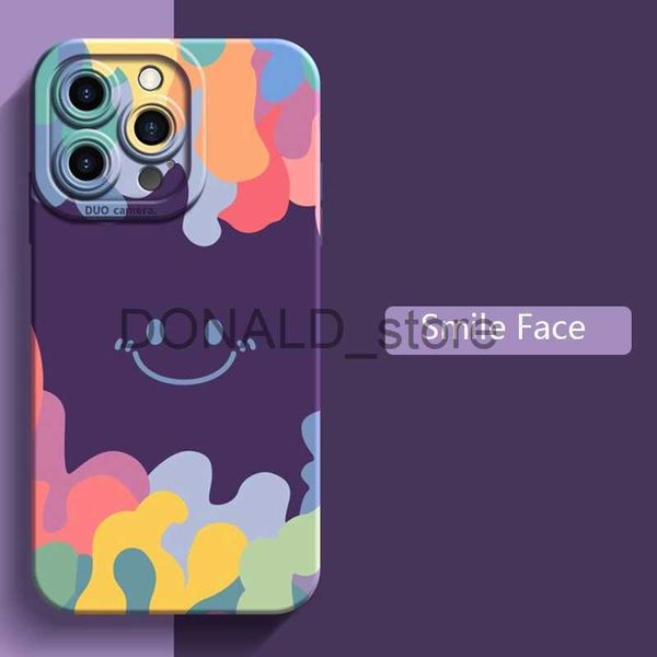 Capas de celular de luxo Ice Cream Smile Face Case para iPhone 14 13 12 11 Pro Max Mini X XS XR 7 8 Plus SE 2020 Capa de silicone Tpu macia à prova de choque J230620