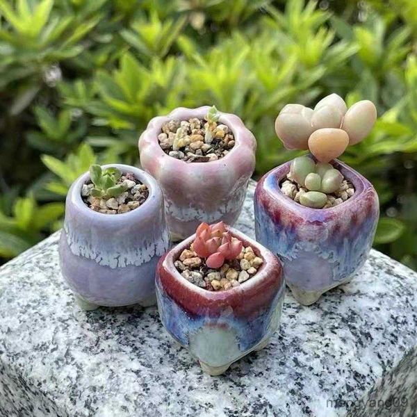 Fioriere Vasi Mini vaso di fiori Ceramica Pollice traspirante Fiori Vaso Lithops Vaso di fiori succulenti Giardino domestico Mini Bonsai Piantare in vaso R230620