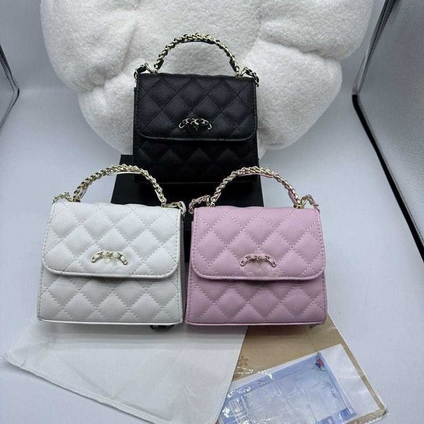 Bolsa de designer Bolsa Channell Bolsa com alça esmaltada de corda bolsa para celular bolsa boca vermelha bolsa de corrente de diamante bolsa quadrada pequena bolsa crossbody