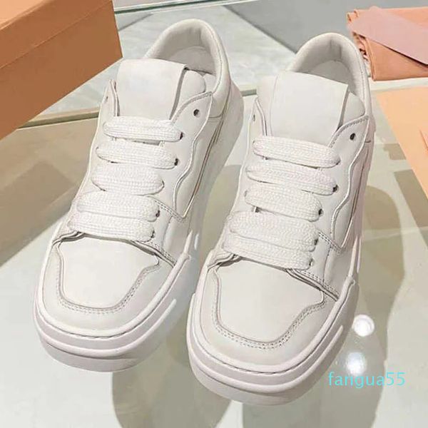 2023-Marca casual biscotto bianco scarpe da donna a testa piatta stringate stile college casual Sport scarpe da tavola neutre 2023 autunno