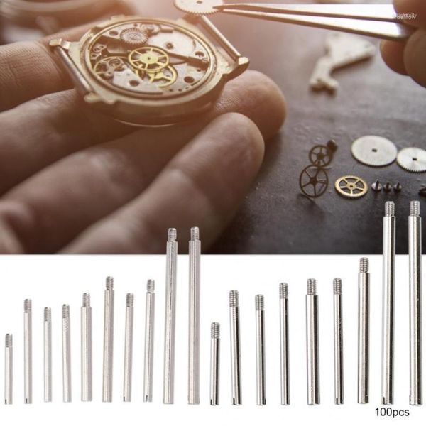 Kit di riparazione per orologi in metallo 10 misure Cinturino per cinturino Set di viti Accessori per utensili con scatola di immagazzinaggio Strumenti per la riparazione di parti di orologiaio